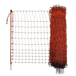 Electrified netting, poultry, orange, 50 m